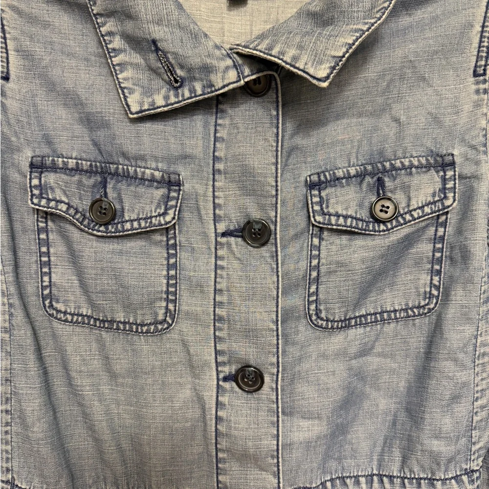 Talbots CLASSIC FIELD JACKET - lyocell cotton linen / size XS - chambray/blue - Picture 5 of 11